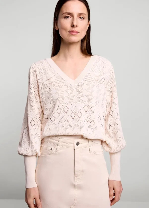 Vrouwen Summum Woman Tops & T-Shirts | Ajour Gebreid Truitje