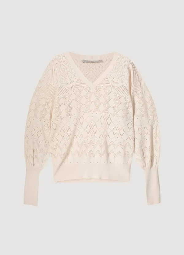 Vrouwen Summum Woman Tops & T-Shirts | Ajour Gebreid Truitje