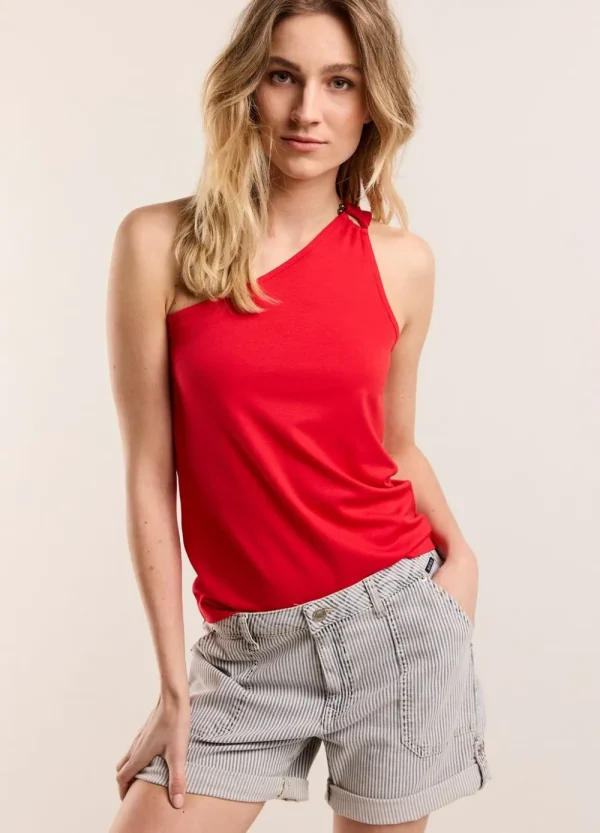 Vrouwen Summum Woman Tops & T-Shirts | Asymmetrisch Singlet