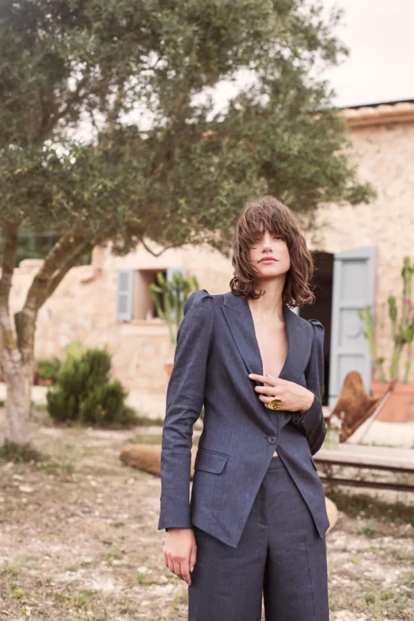 Vrouwen Summum Woman Blazers & Jasjes | Blazer Met Gepofte Mouw