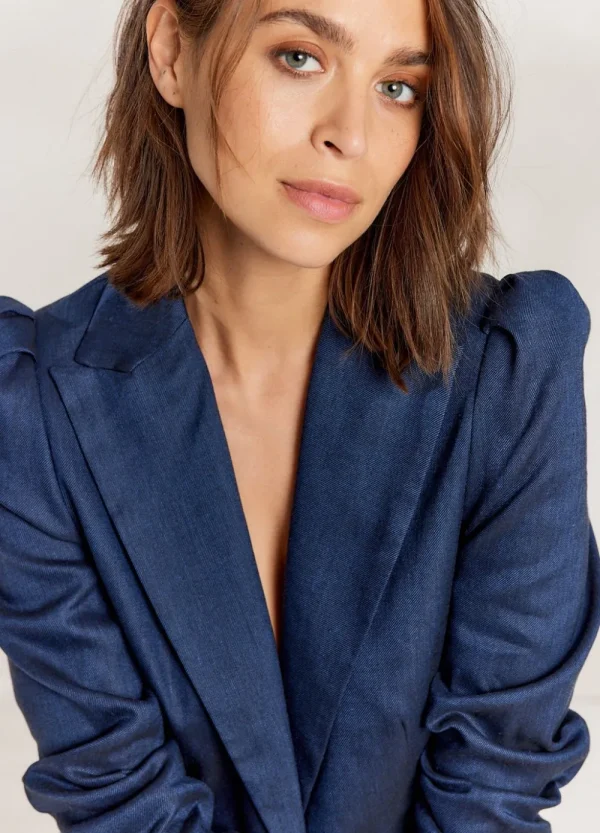 Vrouwen Summum Woman Blazers & Jasjes | Blazer Met Gepofte Mouw