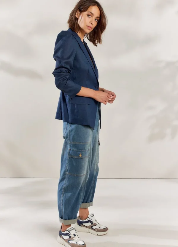 Vrouwen Summum Woman Blazers & Jasjes | Blazer Met Gepofte Mouw