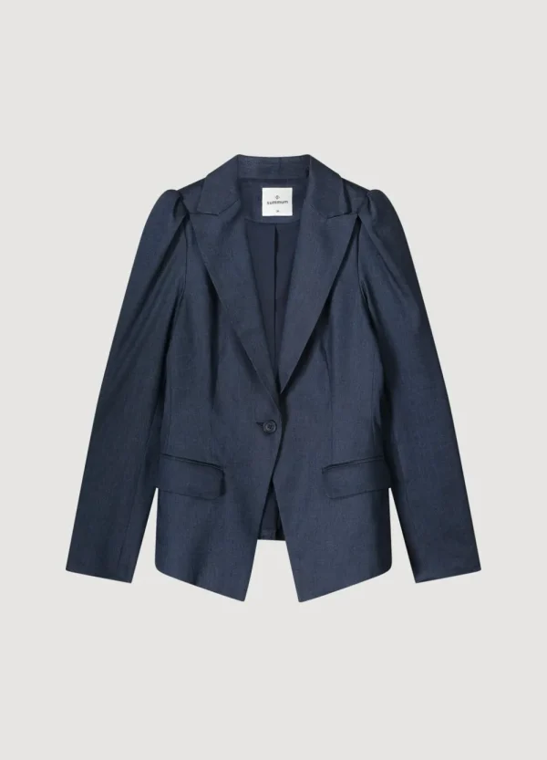 Vrouwen Summum Woman Blazers & Jasjes | Blazer Met Gepofte Mouw
