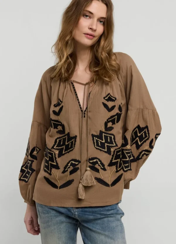 Vrouwen Summum Woman Blouses | Blouse In Linnenmix