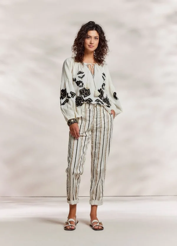 Vrouwen Summum Woman Blouses | Blouse In Linnenmix