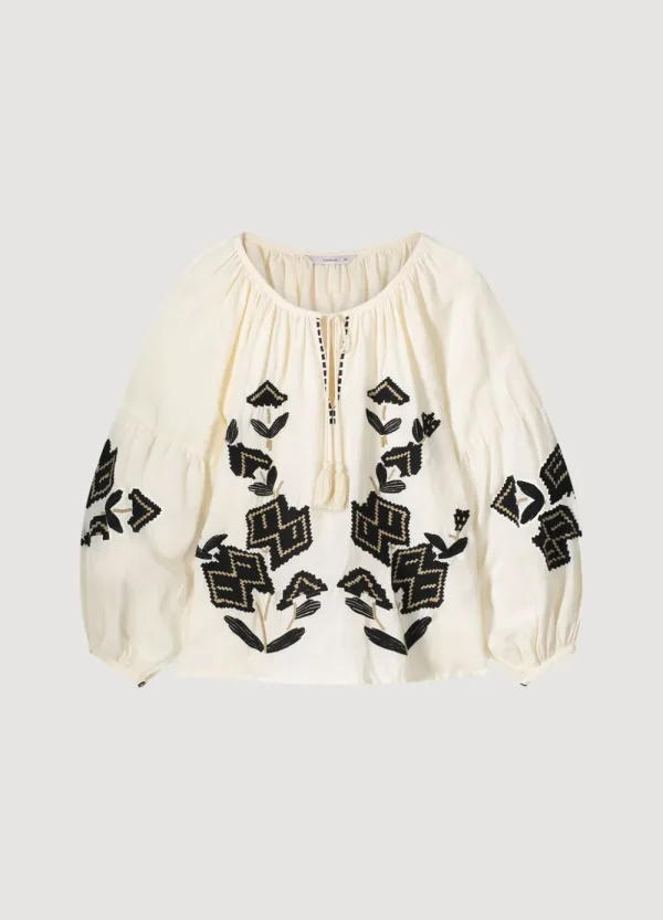 Vrouwen Summum Woman Blouses | Blouse In Linnenmix