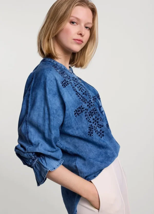 Vrouwen Summum Woman Blouses | Blouse Met Broderie Anglaise