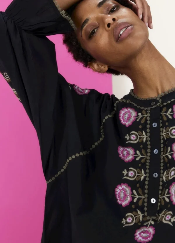 Vrouwen Summum Woman Blouses | Blouse Met Gebloemd Borduurwerk