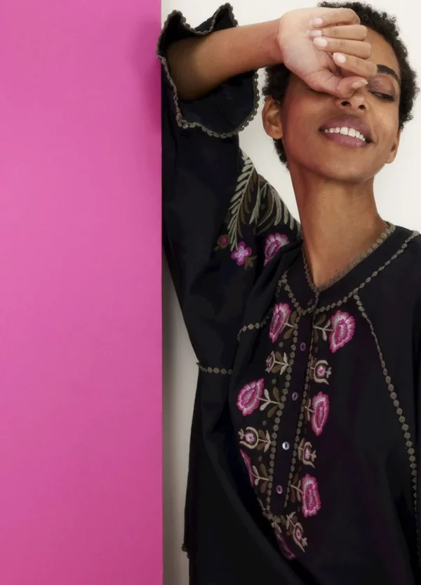 Vrouwen Summum Woman Blouses | Blouse Met Gebloemd Borduurwerk