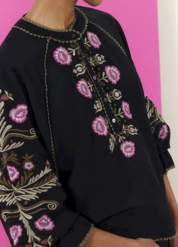 Vrouwen Summum Woman Blouses | Blouse Met Gebloemd Borduurwerk