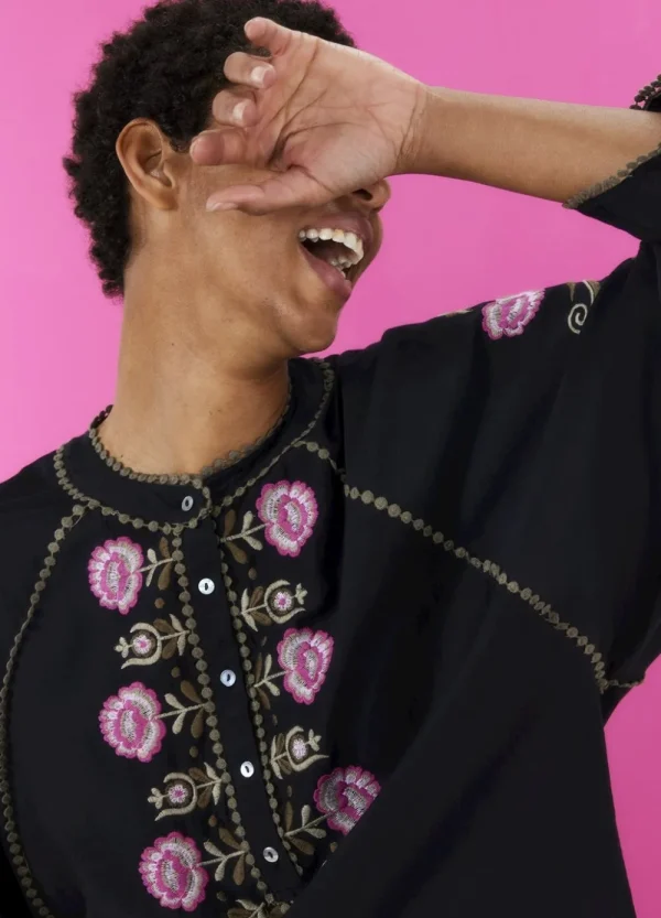 Vrouwen Summum Woman Blouses | Blouse Met Gebloemd Borduurwerk