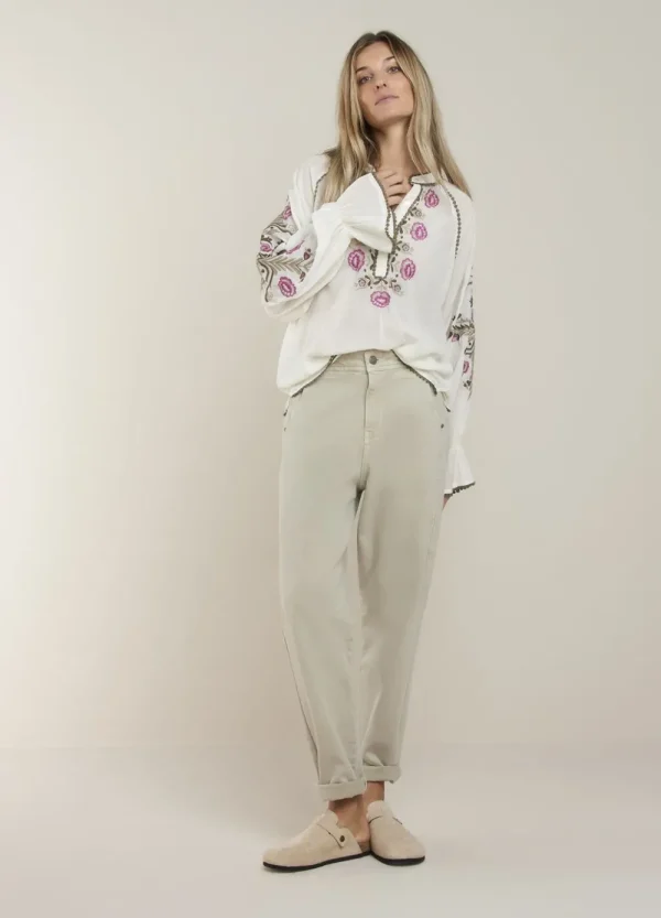 Vrouwen Summum Woman Blouses | Blouse Met Gebloemd Borduurwerk