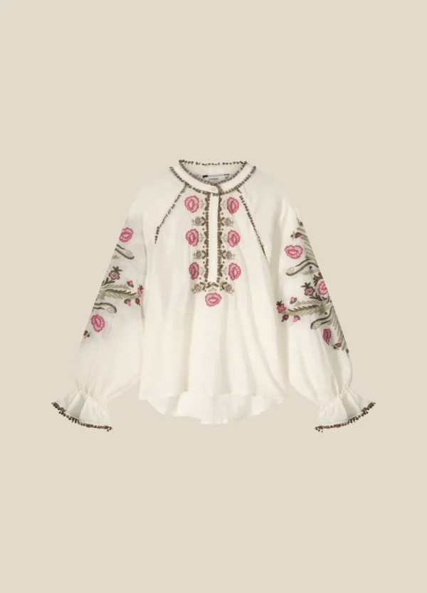 Vrouwen Summum Woman Blouses | Blouse Met Gebloemd Borduurwerk