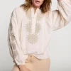 Vrouwen Summum Woman Blouses | Blouse Met Gouden Borduursels