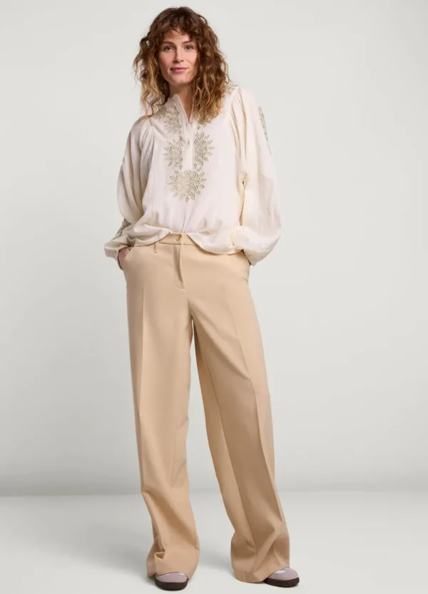 Vrouwen Summum Woman Blouses | Blouse Met Gouden Borduursels