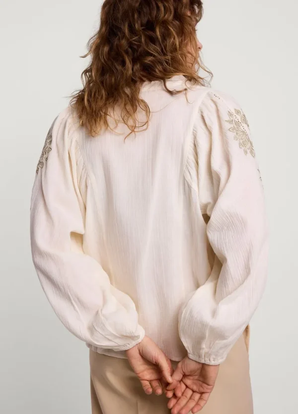 Vrouwen Summum Woman Blouses | Blouse Met Gouden Borduursels