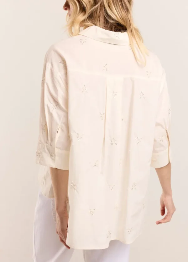 Vrouwen Summum Woman Blouses | Blousje Met Geborduurde Bloemen