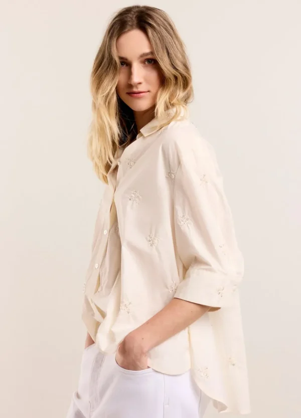 Vrouwen Summum Woman Blouses | Blousje Met Geborduurde Bloemen