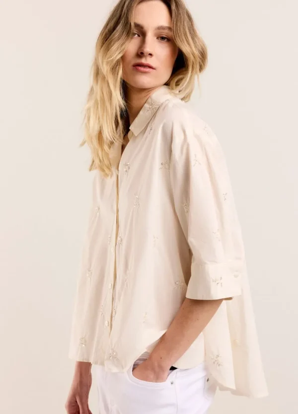 Vrouwen Summum Woman Blouses | Blousje Met Geborduurde Bloemen