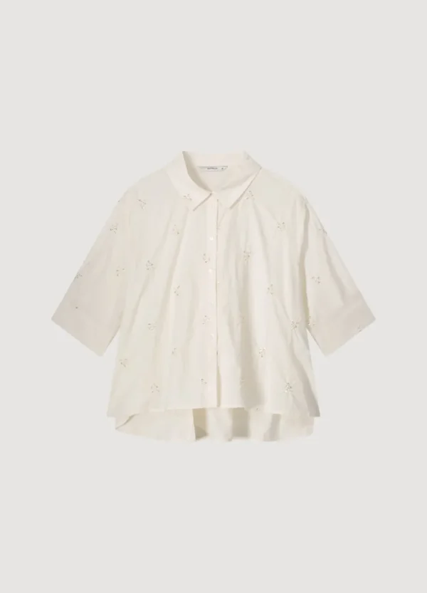 Vrouwen Summum Woman Blouses | Blousje Met Geborduurde Bloemen