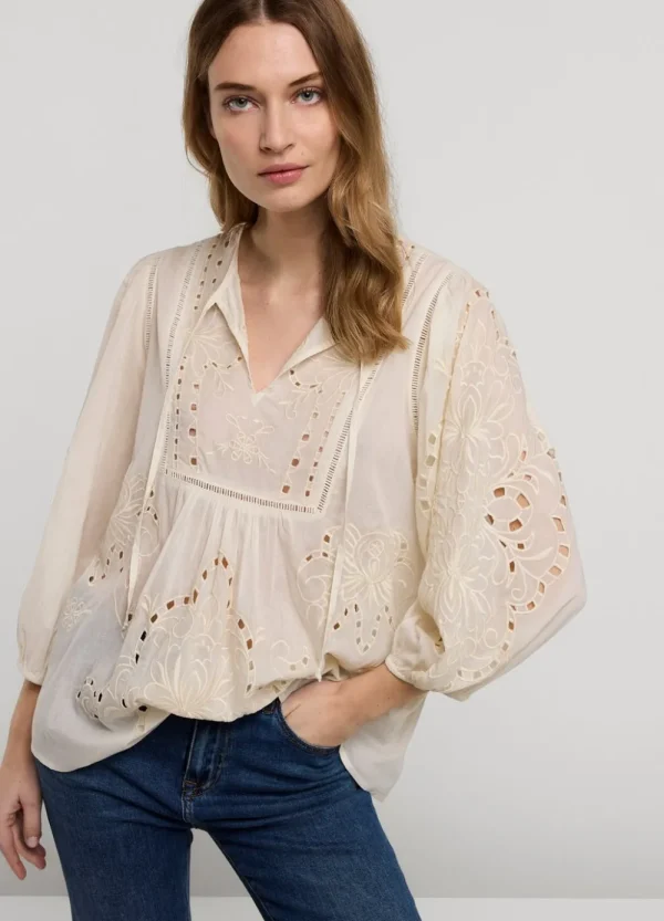 Vrouwen Summum Woman Blouses | Broderie Anglaise Top