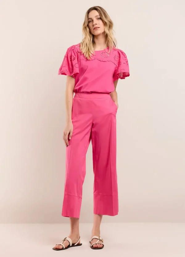 Vrouwen Summum Woman Broeken & Jumpsuits | Broek Met 7/8E Rechte Pijp