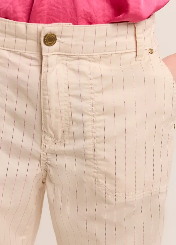 Vrouwen Summum Woman Broeken & Jumpsuits | Broek Met Metallic Streep