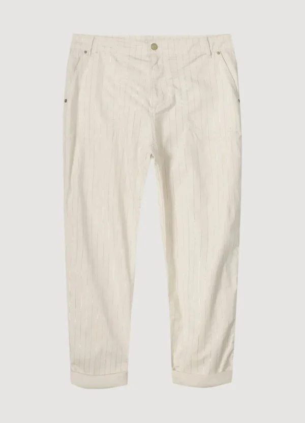 Vrouwen Summum Woman Broeken & Jumpsuits | Broek Met Metallic Streep