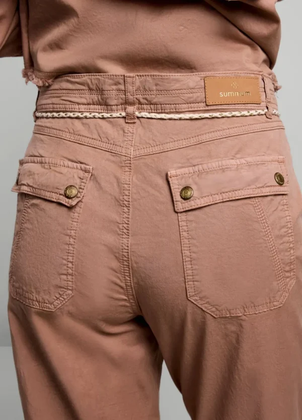 Vrouwen Summum Woman Broeken & Jumpsuits | Broek Met Opgestikte Zakken