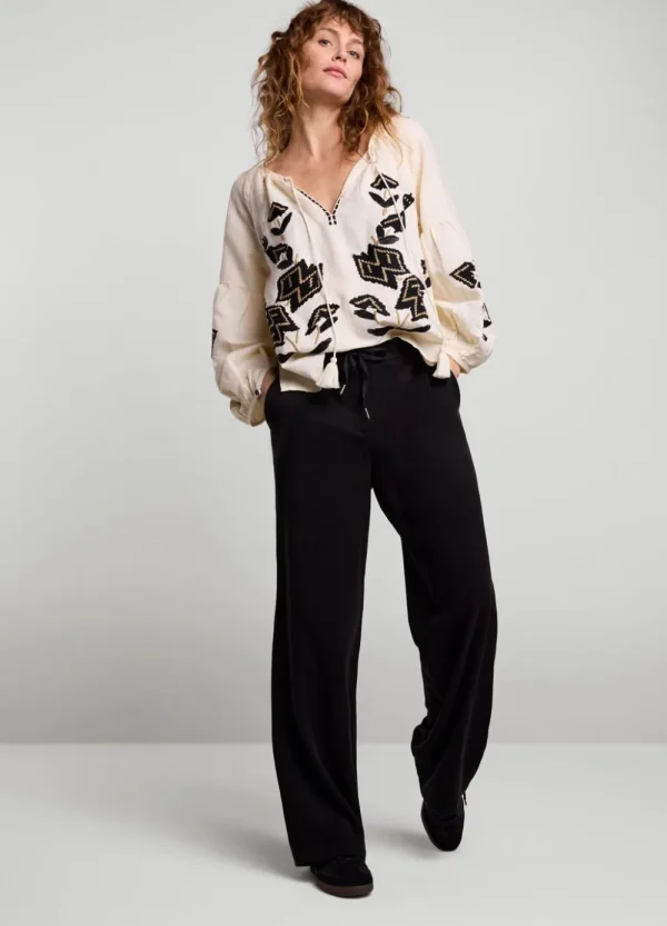 Vrouwen Summum Woman Broeken & Jumpsuits | Broek Met Wijde Pijpen