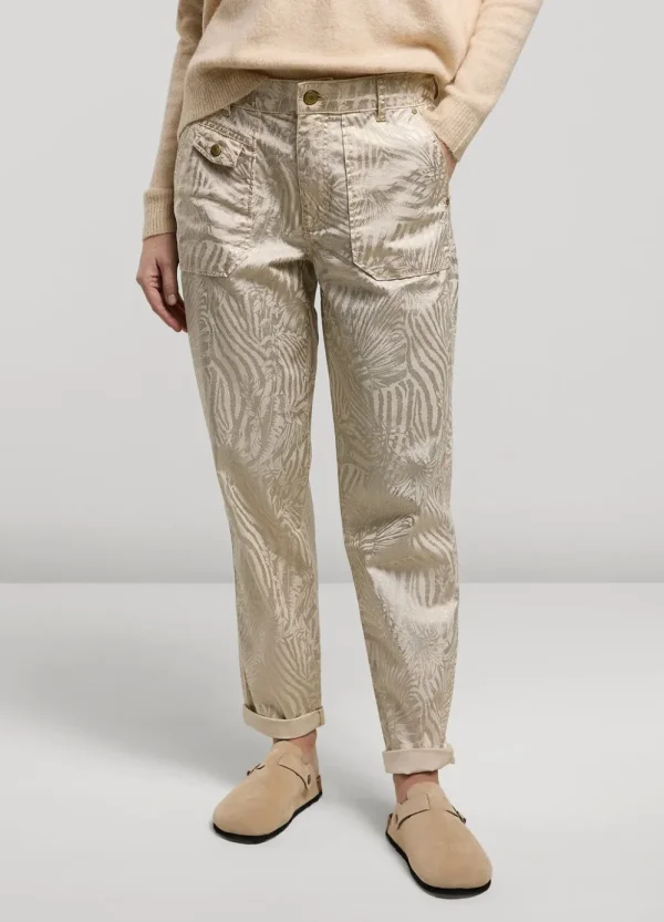 Vrouwen Summum Woman Broeken & Jumpsuits | Broek Metallic Print