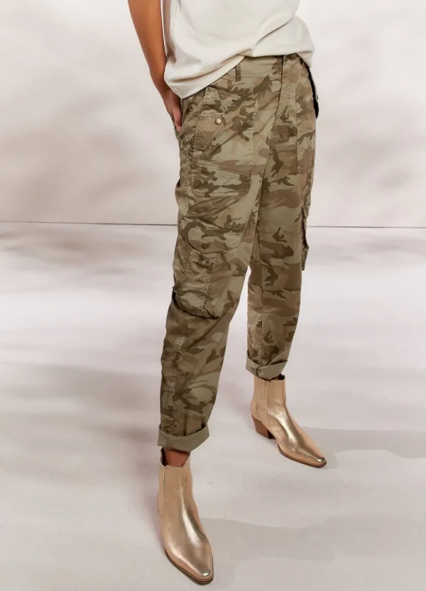 Vrouwen Summum Woman Broeken & Jumpsuits | Camouflage Cargobroek