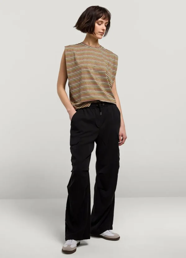 Vrouwen Summum Woman Broeken & Jumpsuits | Cargobroek Elastische Taille