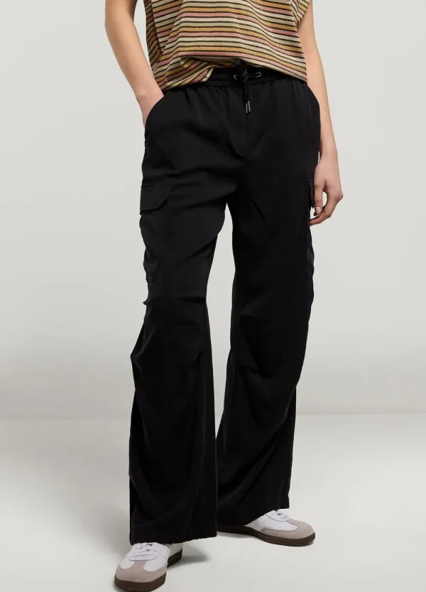 Vrouwen Summum Woman Broeken & Jumpsuits | Cargobroek Elastische Taille