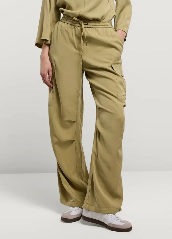 Vrouwen Summum Woman Broeken & Jumpsuits | Cargobroek Elastische Taille
