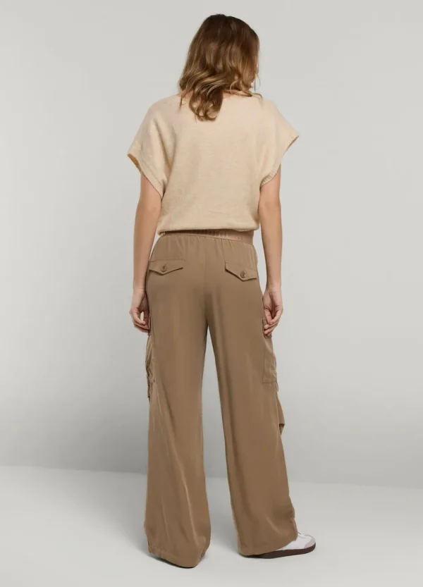 Vrouwen Summum Woman Broeken & Jumpsuits | Cargobroek Elastische Taille
