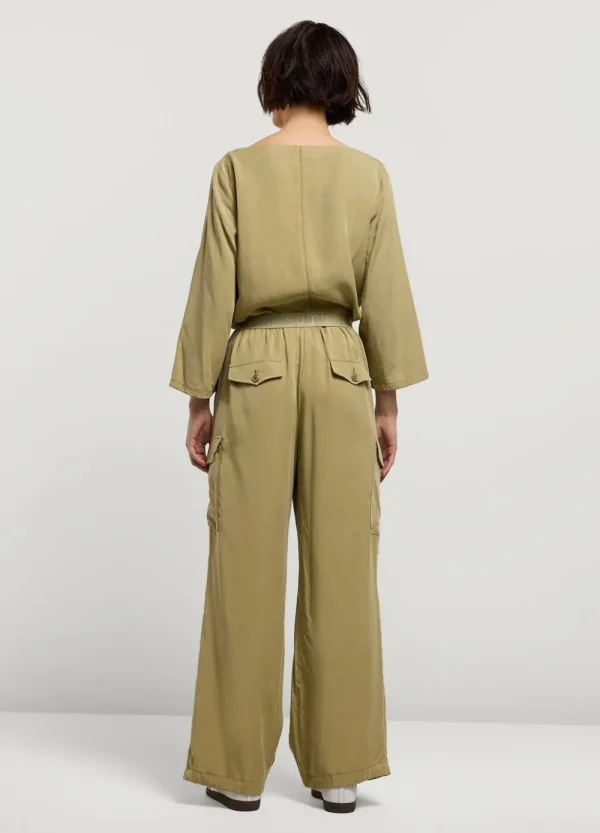 Vrouwen Summum Woman Broeken & Jumpsuits | Cargobroek Elastische Taille
