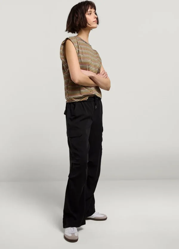 Vrouwen Summum Woman Broeken & Jumpsuits | Cargobroek Elastische Taille