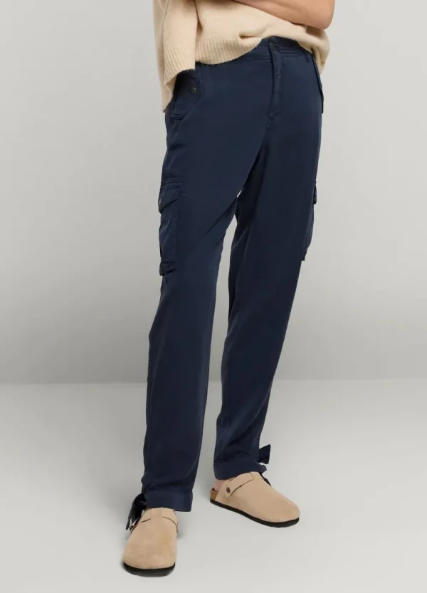 Vrouwen Summum Woman Broeken & Jumpsuits | Cargobroek Met Strik