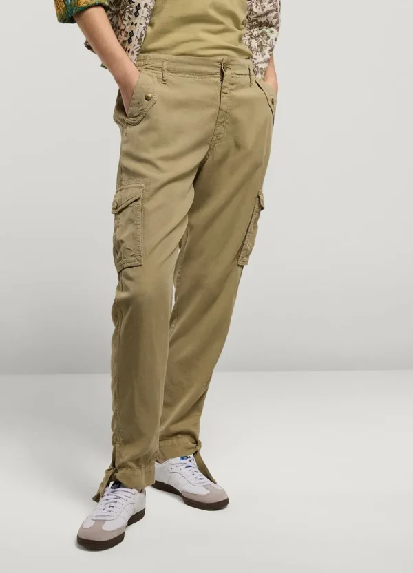 Vrouwen Summum Woman Broeken & Jumpsuits | Cargobroek Met Strik