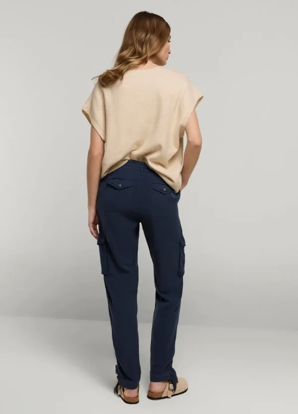 Vrouwen Summum Woman Broeken & Jumpsuits | Cargobroek Met Strik