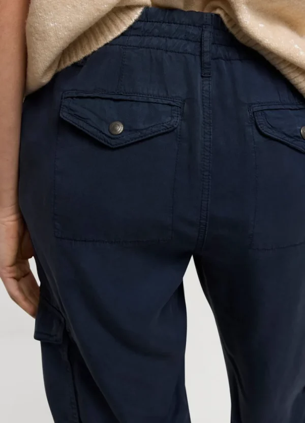 Vrouwen Summum Woman Broeken & Jumpsuits | Cargobroek Met Strik