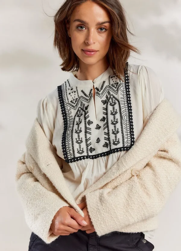 Vrouwen Summum Woman Blouses | Contrast Top