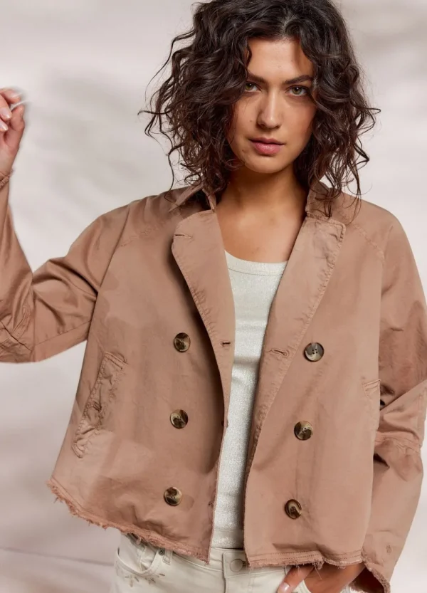 Vrouwen Summum Woman Jassen | Cropped Trenchcoat