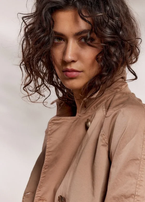 Vrouwen Summum Woman Jassen | Cropped Trenchcoat