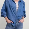 Vrouwen Summum Woman Blouses | Denim Blouse Met Knoopjes