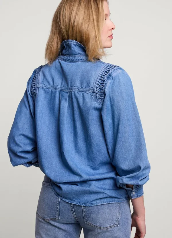 Vrouwen Summum Woman Blouses | Denim Blouse Met Knoopjes