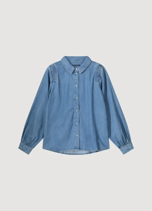 Vrouwen Summum Woman Blouses | Denim Blouse Met Knoopjes