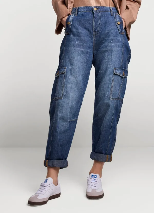 Vrouwen Summum Woman Jeans | Denim Cargobroek