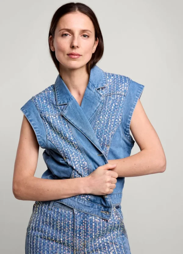 Vrouwen Summum Woman Blazers & Jasjes | Denim Gilet